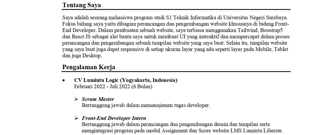 CV Halaman 1b