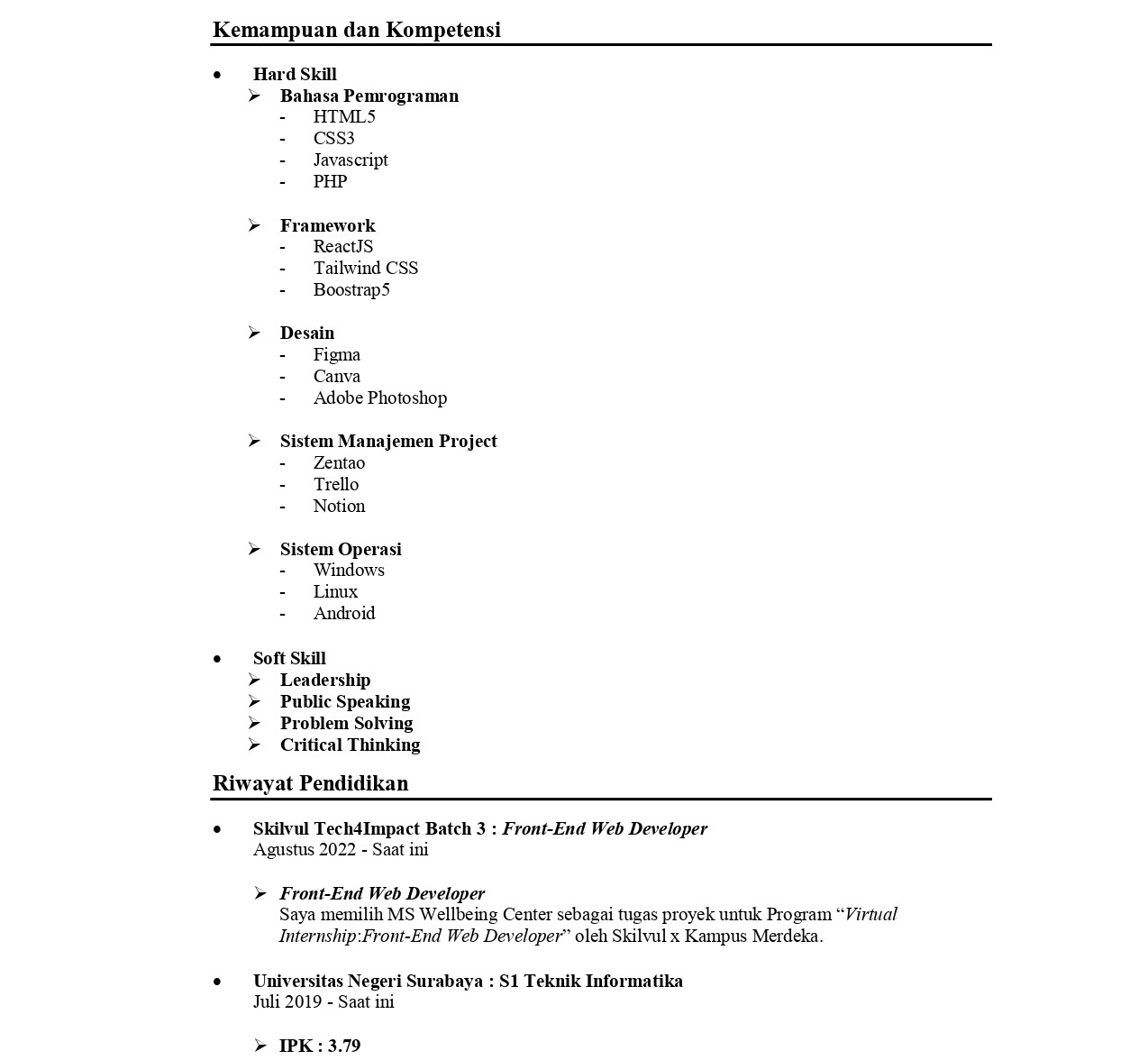 CV Halaman 2